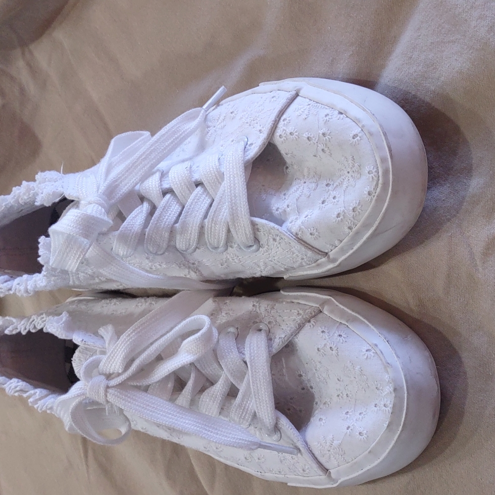 White Rocket Dog Lace Textured Lace Up Sneakers Size 9.5
